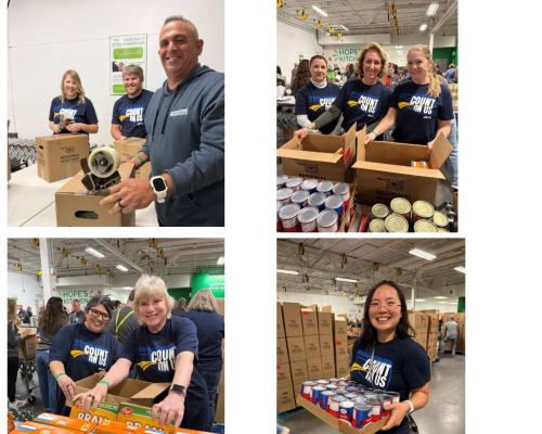 Wedel Rahill Team volunteering at the OSCPA Day of Service at the Oklahoma Regional Food Bank