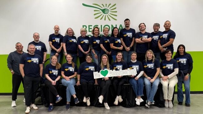 Wedel Rahill employees volunteering at the Food Bank